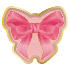 Pink Bows Assorted Die Cut Salad Plates/8pk-Sophistiplate Hot