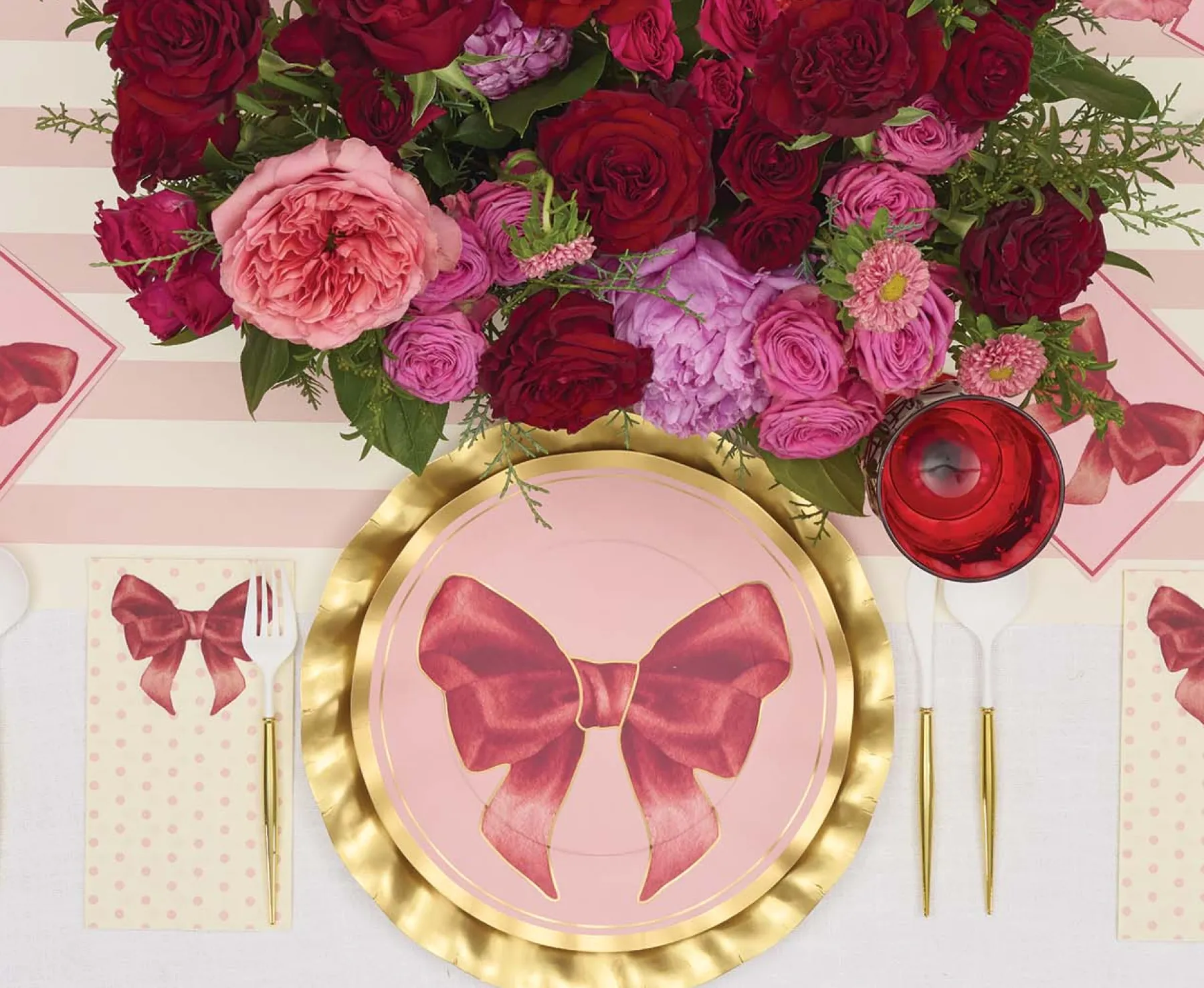 Pink Bows Cocktail Napkins/20pk-Sophistiplate Online