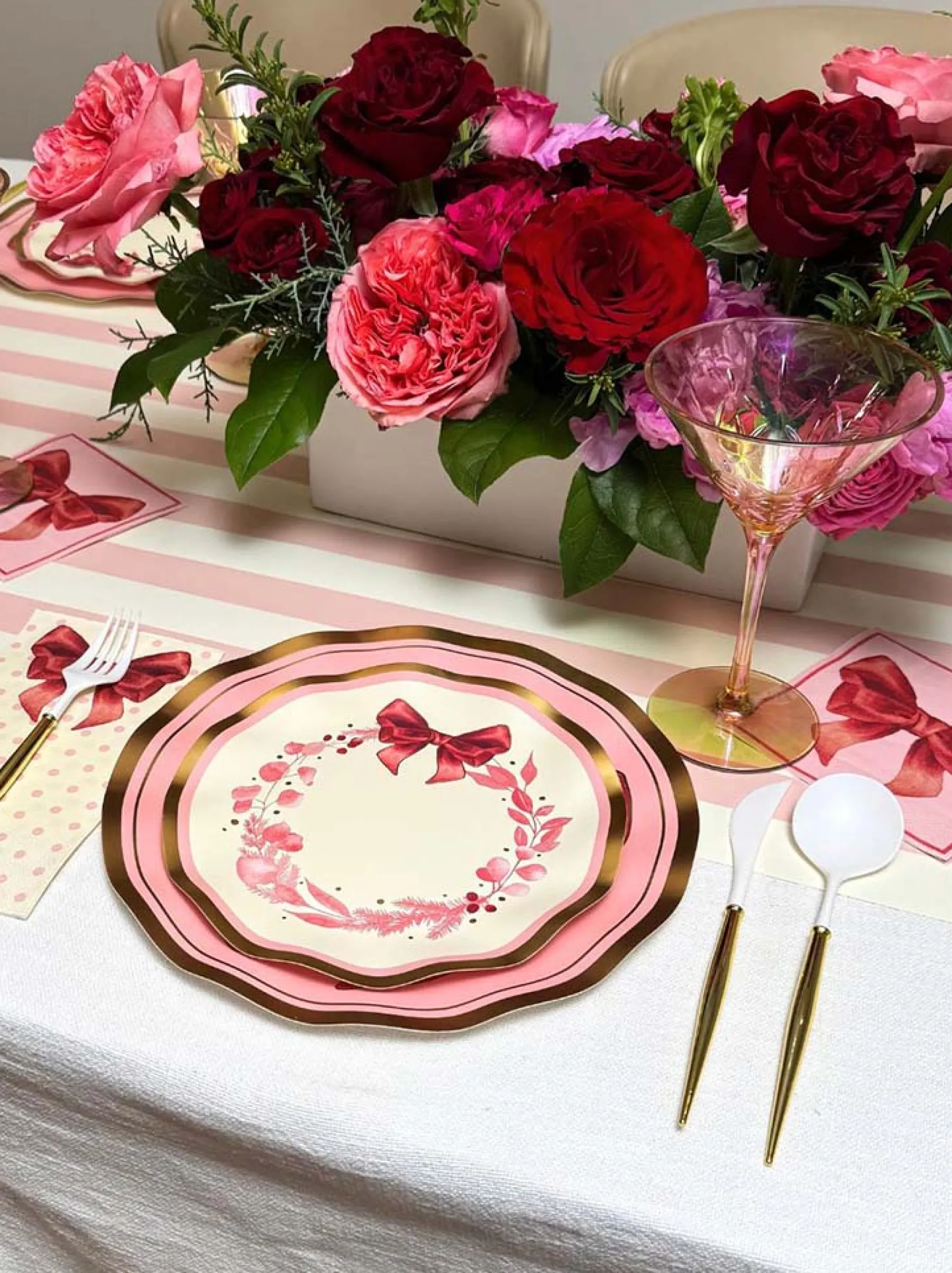 Pink Bows Cocktail Napkins/20pk-Sophistiplate Online