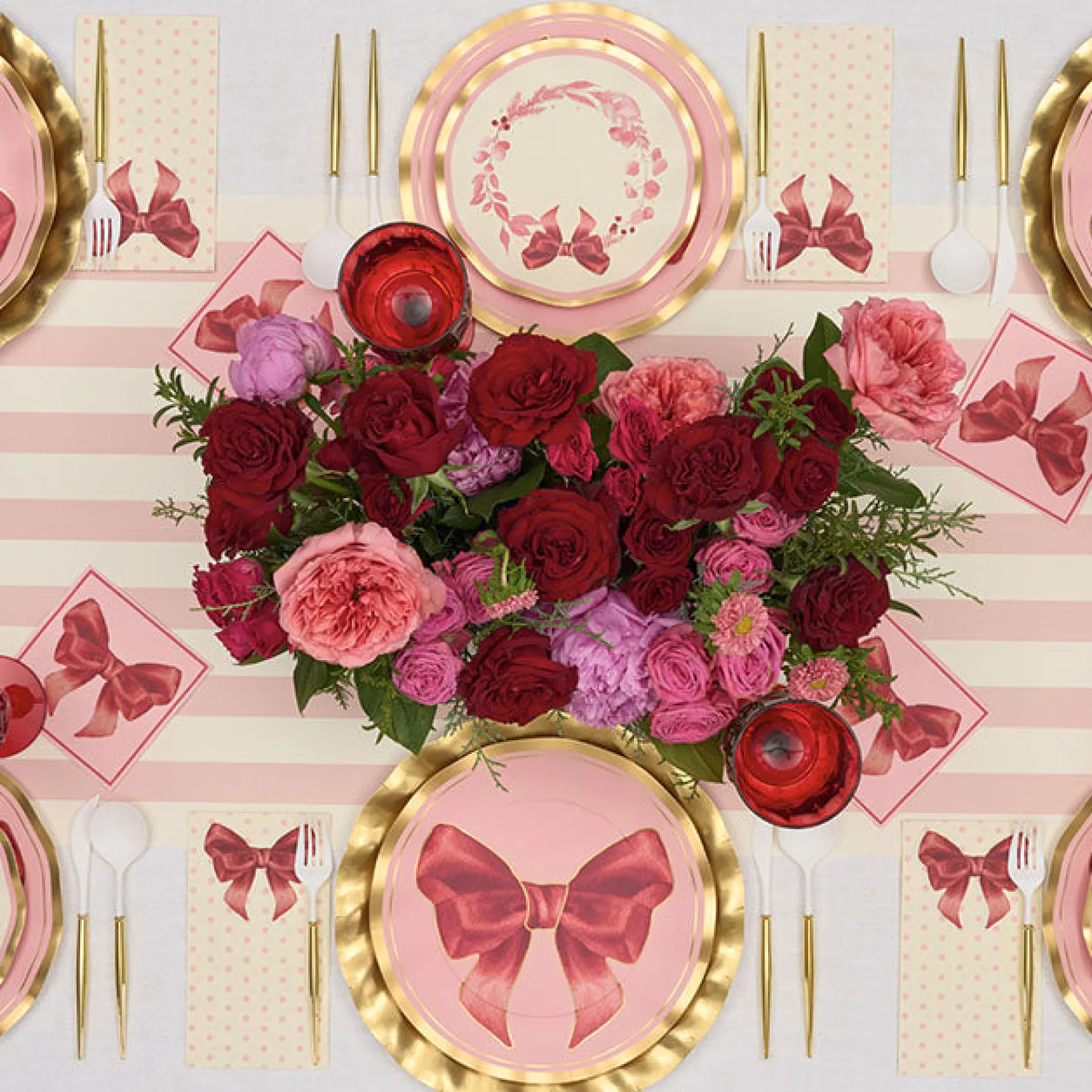 Pink Bows Table Setting-Sophistiplate Clearance