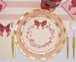 Pink Bows Table Setting-Sophistiplate Clearance