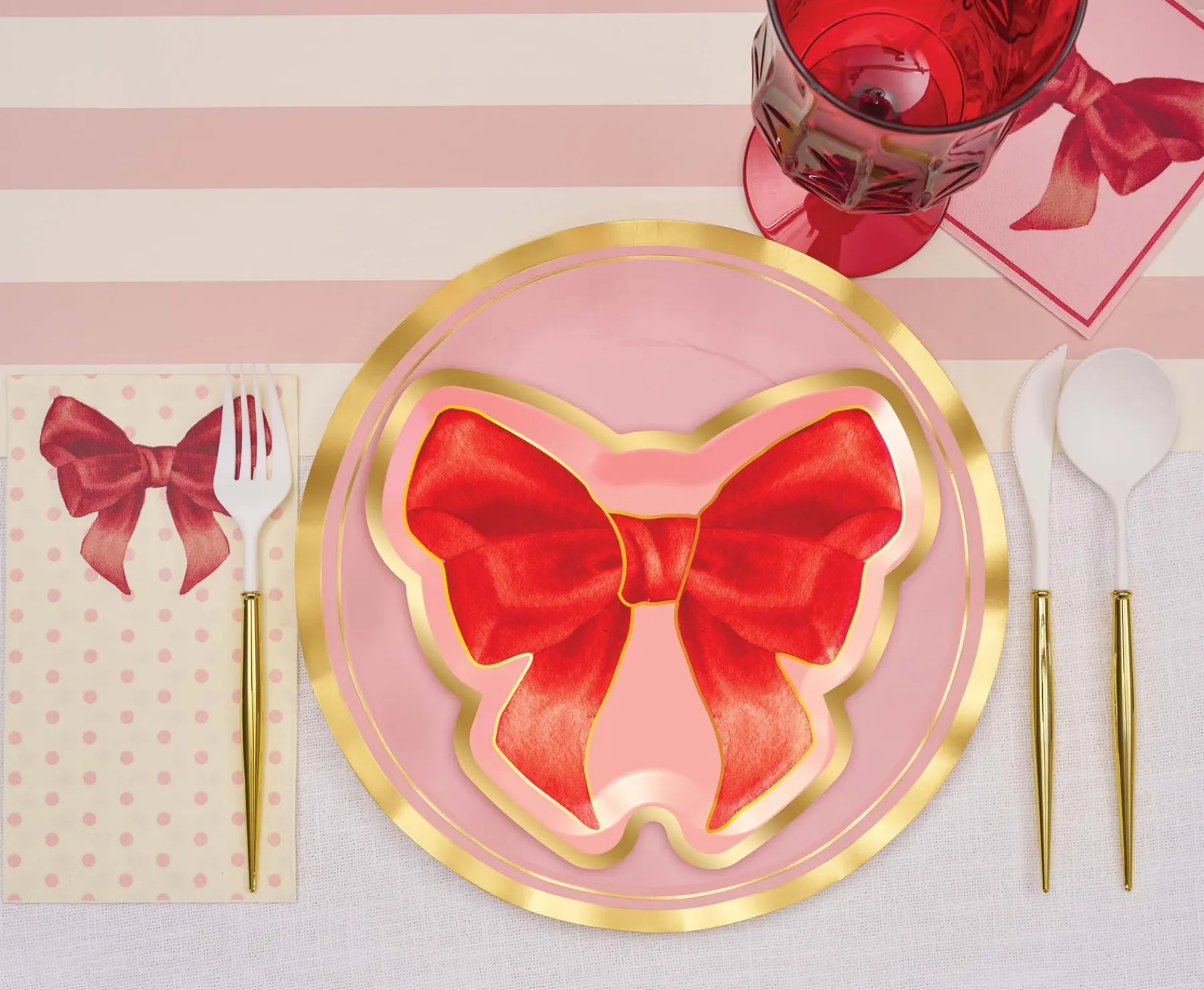 Pink Bows Table Setting-Sophistiplate Clearance