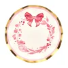 Pink Bows Wavy Salad Plate/8pk-Sophistiplate Clearance