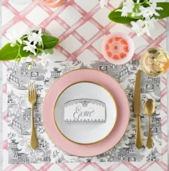 Pink Lattice Runner - 20" x 25'-Hester u0026 Cook New