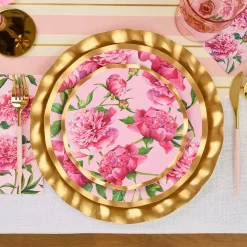 Pink Peonies Table Setting.-Sophistiplate Clearance