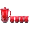 Pitcher & 4 Pack Short Tumblers | Classic | Red-Sophistiplate LLC Best