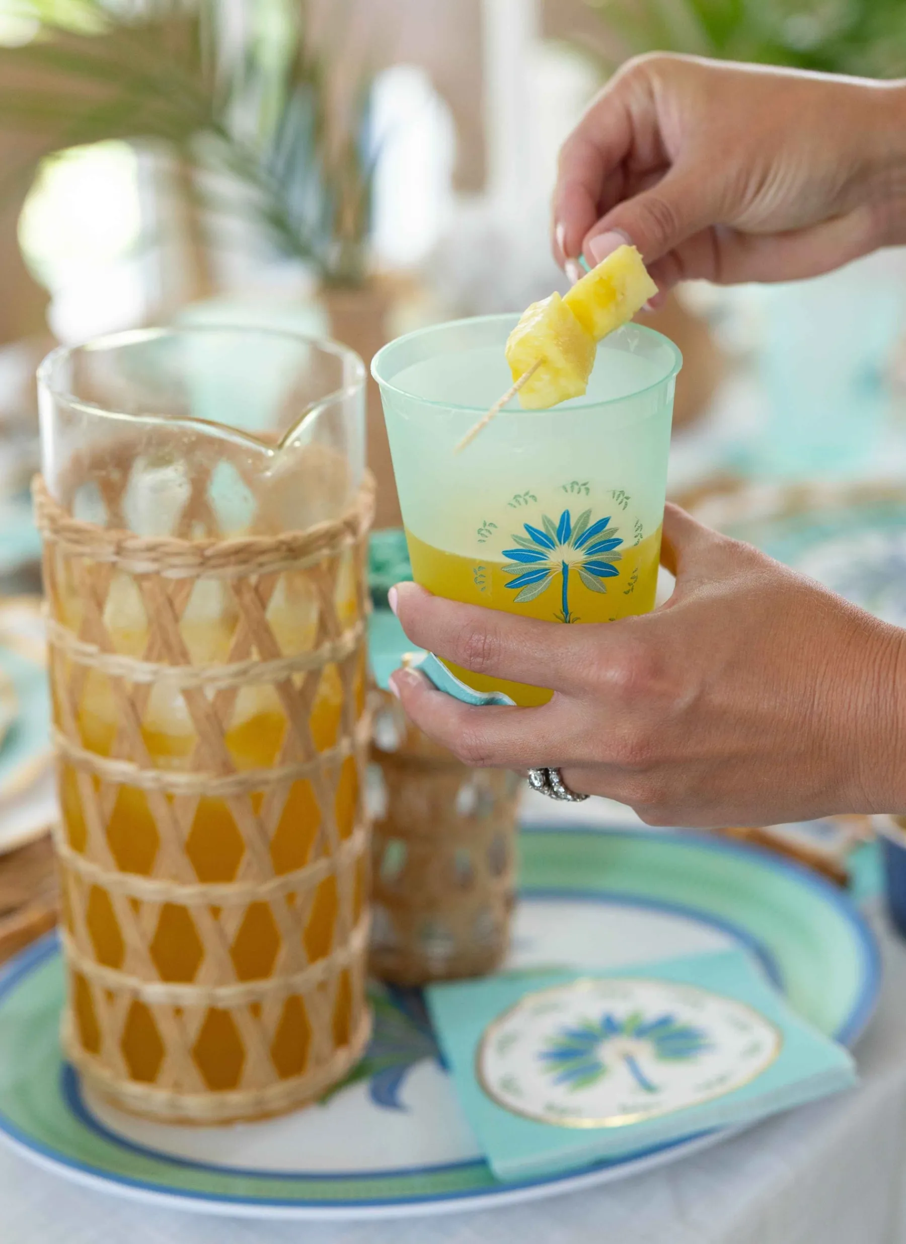 Preppy Palm Table Setting-Sophistiplate Fashion