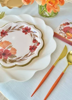 Pumpkin & Gold Bella Assorted Plastic Cutlery/24pc, Service for 8-Sophistiplate Clearance