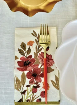 Pumpkin & Gold Bella Assorted Plastic Cutlery/24pc, Service for 8-Sophistiplate Clearance