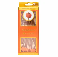 Pumpkin Large Cocktail Picks/30pk-Simply Serv'd Fashion