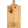 24" x 12" Rubber Wood Thick Handle Cutting Board | Charcuterie-Maple Best