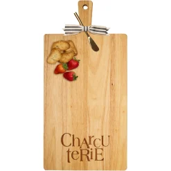 24" x 12" Rubber Wood Thick Handle Cutting Board | Charcuterie-Maple Best