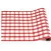 Red Painted Check Runner - 20" x 25'-Hester u0026 Cook Outlet