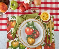 Red Painted Check Runner - 20" x 25'-Hester u0026 Cook Outlet