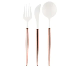 Rose Gold Bella Assorted Plastic Cutlery/24pc, Service for 8-Sophistiplate Sale