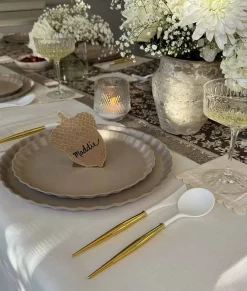 Royal Peacock Table Setting - Brown & Cream-Sophistiplate Online