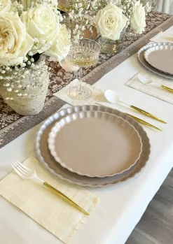 Royal Peacock Table Setting - Brown & Cream-Sophistiplate Online