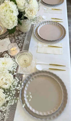 Royal Peacock Table Setting - Brown & Cream-Sophistiplate Online
