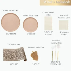 Royal Peacock Table Setting - Brown & Cream-Sophistiplate Online