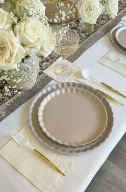 Royal Peacock Table Setting - Brown & Cream-Sophistiplate Online