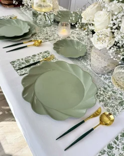 Royal Peacock Table Setting - Sage-Sophistiplate Discount