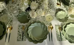 Royal Peacock Table Setting - Sage-Sophistiplate Discount