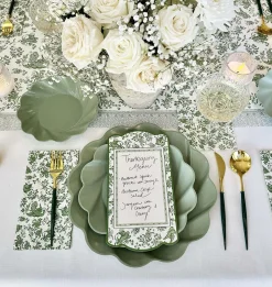 Royal Peacock Table Setting - Sage-Sophistiplate Discount