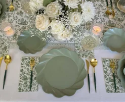 Royal Peacock Table Setting - Sage-Sophistiplate Discount