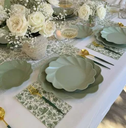 Royal Peacock Table Setting - Sage-Sophistiplate Discount