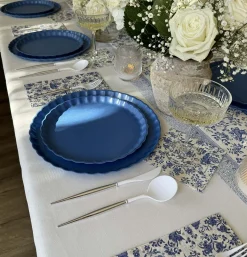 Royal Peacock Table Setting - French Blue-Sophistiplate Clearance