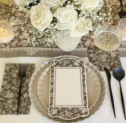 Royal Peacock Table Setting - Brown-Sophistiplate Online