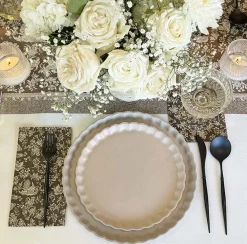 Royal Peacock Table Setting - Brown-Sophistiplate Online