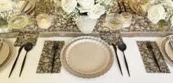 Royal Peacock Table Setting - Brown-Sophistiplate Online