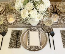 Royal Peacock Table Setting - Brown-Sophistiplate Online