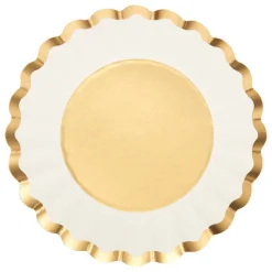 Salad Plate Gold & White/8 pkg-Sophistiplate Best