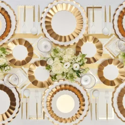 Salad Plate Gold & White/8 pkg-Sophistiplate Best