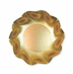 Satin Gold Wavy Paper Appetizer/Dessert Bowls/8pk-Sophistiplate Hot