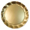Satin Gold Wavy Paper Charger/8pk-Sophistiplate Outlet