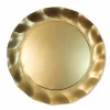 Satin Gold Wavy Paper Dinner Plates/8pk-Sophistiplate Clearance