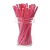 Scarlet Chevron Paper Cocktail Straw/25pk - Gift Box-Simply Serv'd Fashion