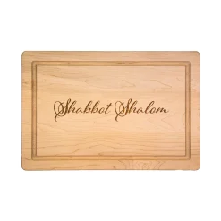 Shabbat Shalom - Wood Cheeseboard 18 x 12"-Maple Fashion