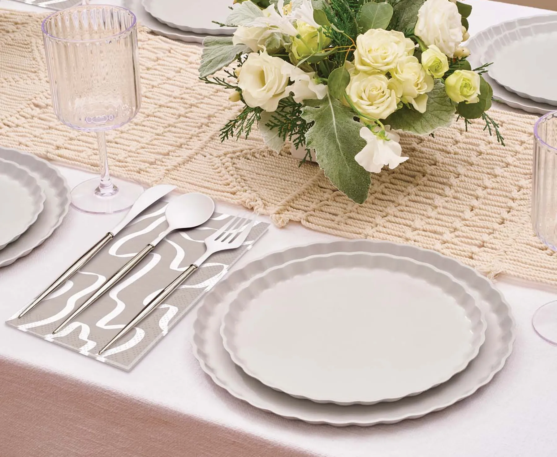 Silver Bella Assorted Plastic Cutlery/36pc, Service for 12-Sophistiplate Best