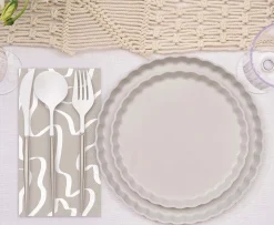 Simply Eco Compostable Table Setting - Concrete-Sophistiplate Clearance