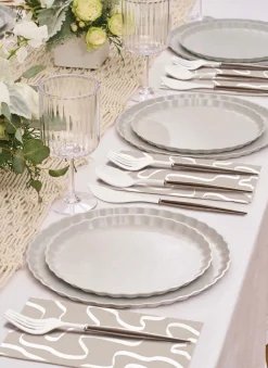 Simply Eco Compostable Table Setting - Concrete-Sophistiplate Clearance