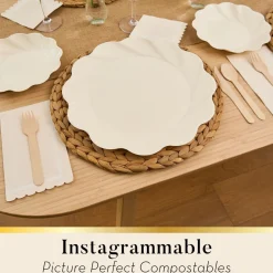 Simply Eco Dinner Plate- Cream/8pkg-Sophistiplate Hot