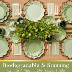 Simply Eco Dinner Plate- Sage/8pkg-Sophistiplate Discount