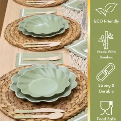 Simply Eco Dinner Plate- Sage/8pkg-Sophistiplate Discount