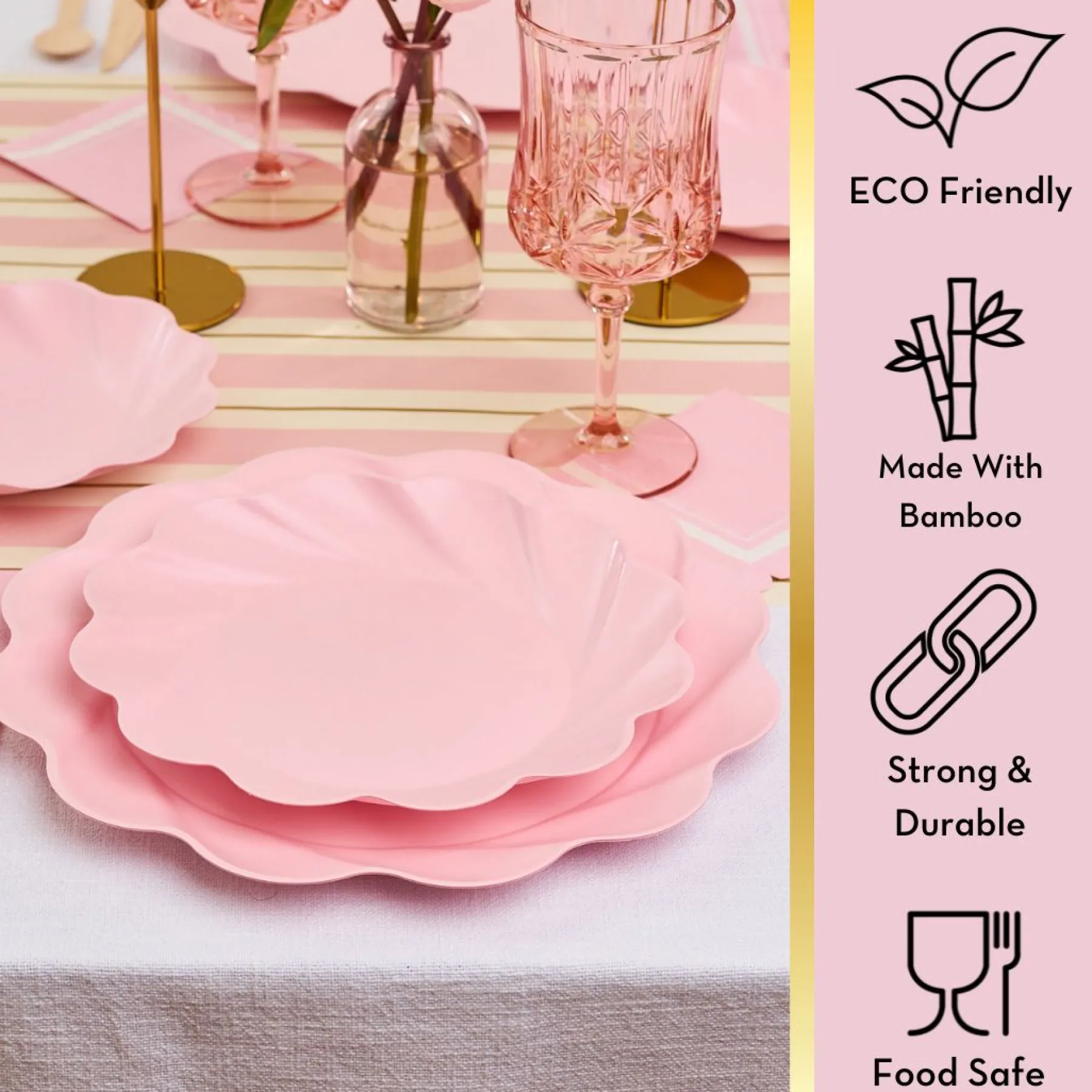 Simply Eco Extra Large Plate- Blush/8pk-Sophistiplate Best