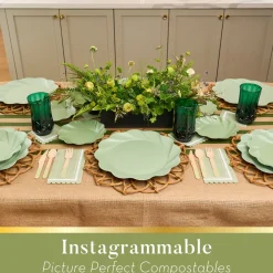 Simply Eco Extra Large Plate- Sage/8pk-Sophistiplate Best