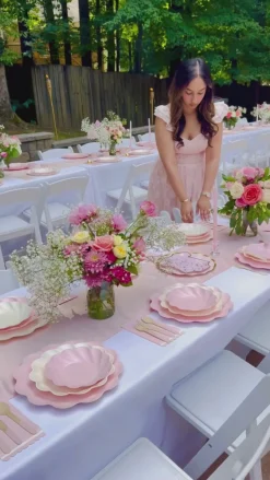 Simply Eco Salad Plate- Blush/8pkg-Sophistiplate Clearance